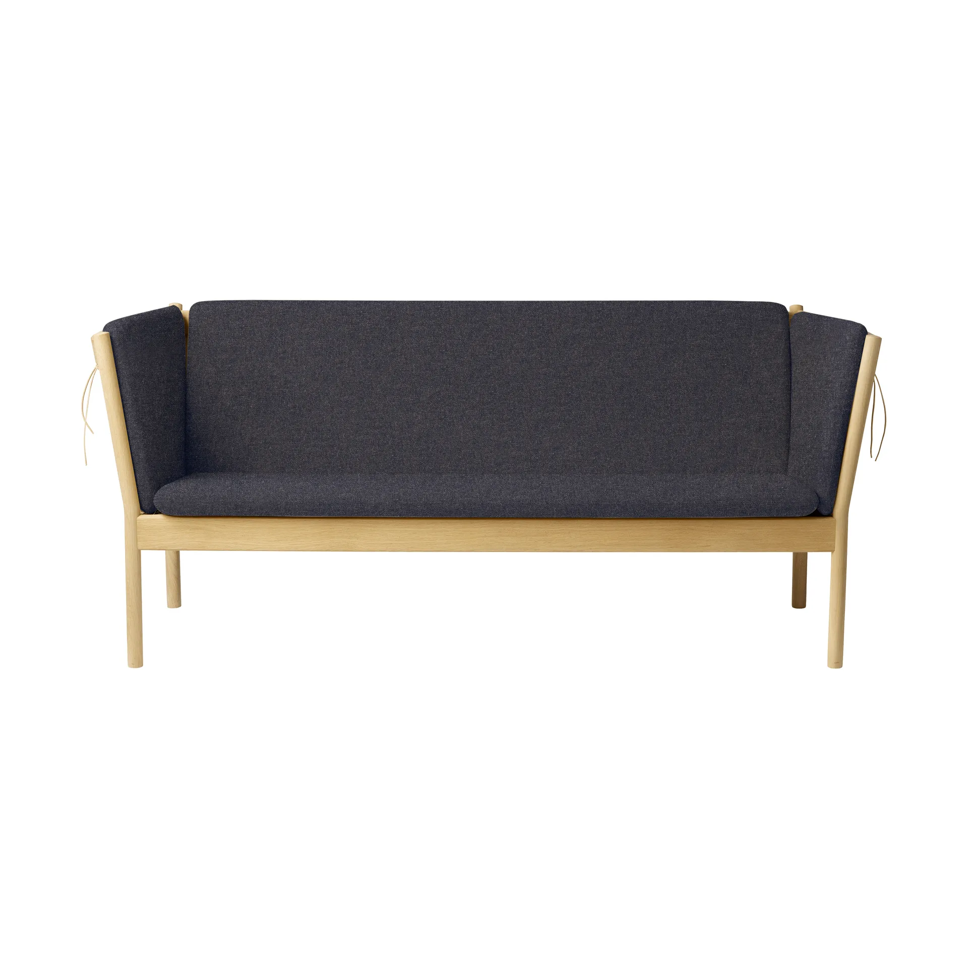 J149 Sofa, Stoff dunkelgrau-lackierte Eiche, 3-Sitzer FDB Møbler