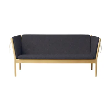J149 Sofa - Stoff dunkelgrau-lackierte Eiche, 3-Sitzer - FDB Møbler
