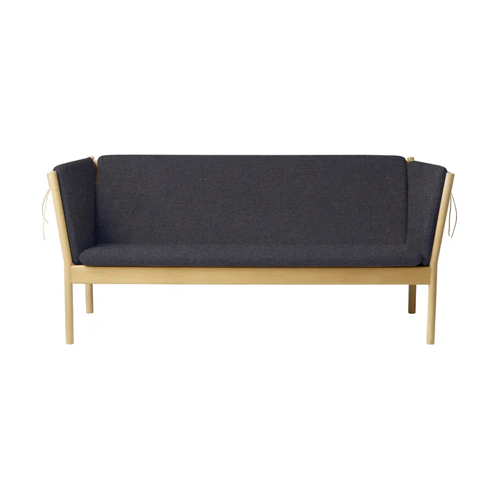 J149 Sofa - Stoff dunkelgrau-lackierte Eiche, 3-Sitzer - FDB Møbler
