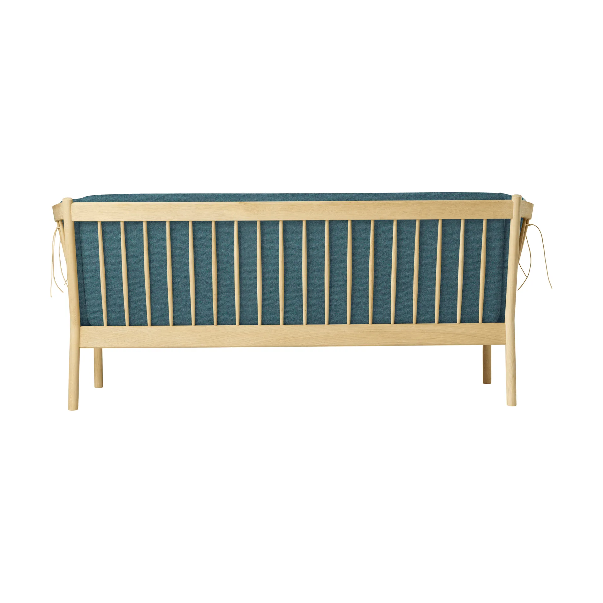 J149 Sofa, Stoff grün lackierte Eiche, 3-Sitzer FDB Møbler
