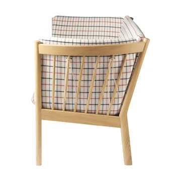 J149 Sofa - Stoff rot lackierte Eiche, 3-Sitzer - FDB Møbler