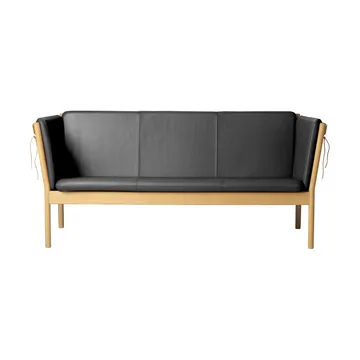 J149 Sofa - Stoff schwarz lackierte Eiche, 3-Sitzer - FDB Møbler