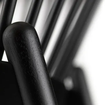 J166 Jørna Stuhl - Black painted oak-dark grey - FDB Møbler