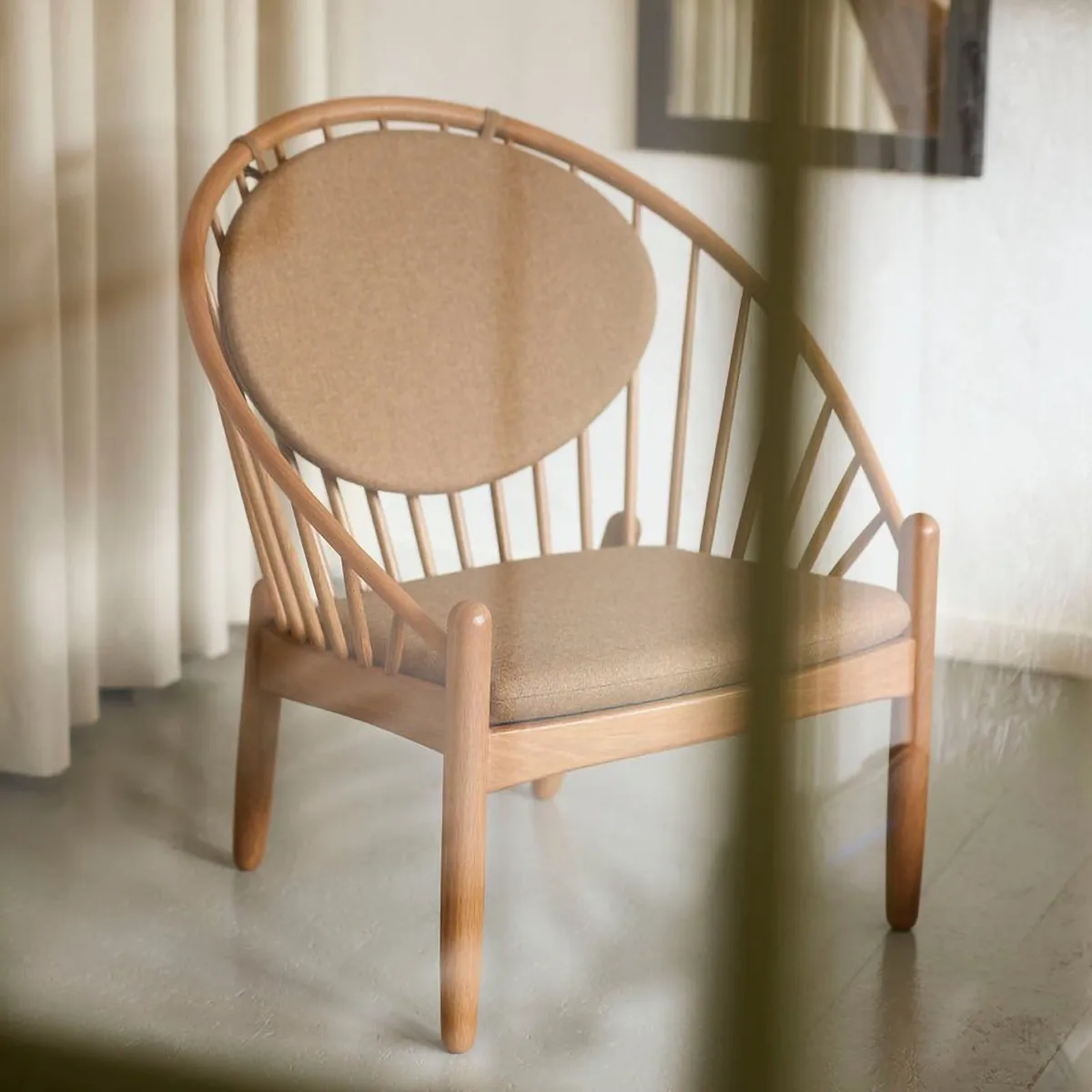 J166 Jørna Stuhl, Smoked oak-brown FDB Møbler