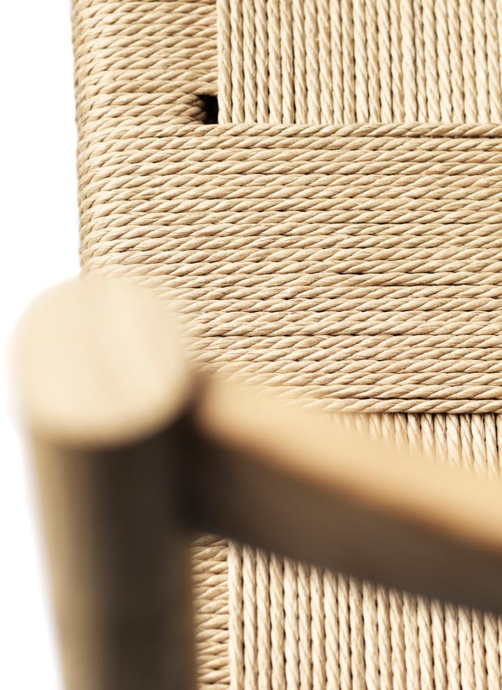 J178 Lønstrup Stuhl v2, Oak nature lacquered-papercord FDB Møbler