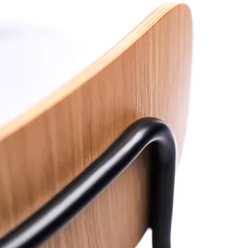 J182 Holmen Stuhl 4-teilig - Oak Furnier-black legs - FDB Møbler