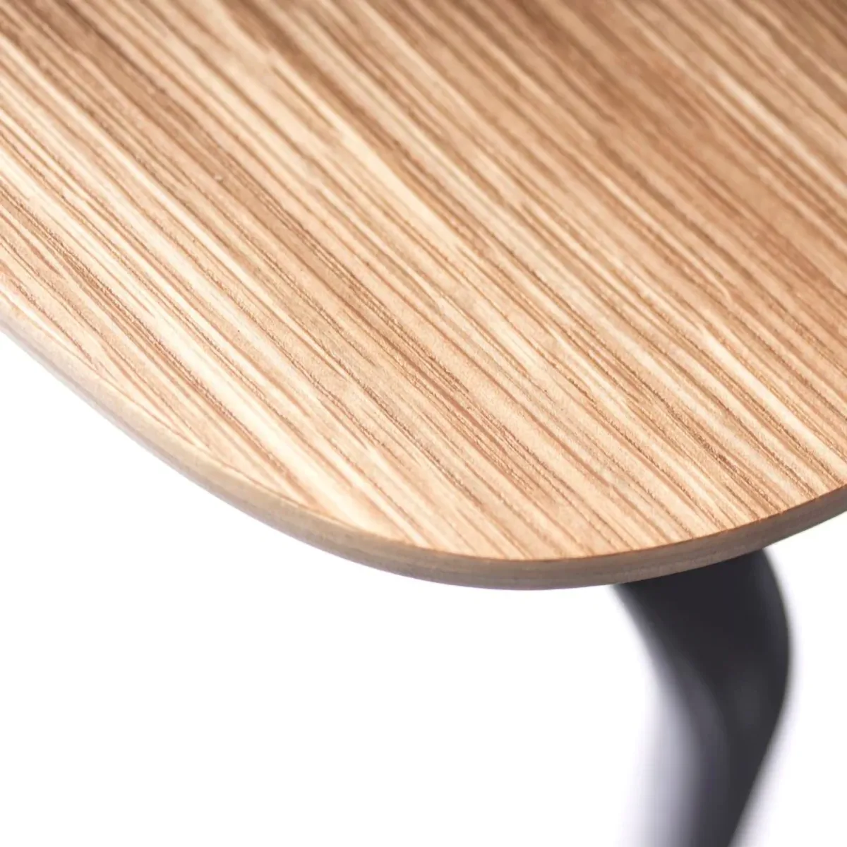 J182 Holmen Stuhl 4-teilig, Oak Furnier-black legs FDB Møbler