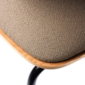 J182 Holmen Stuhl - Oak Furnier-black legs-taupe - FDB Møbler