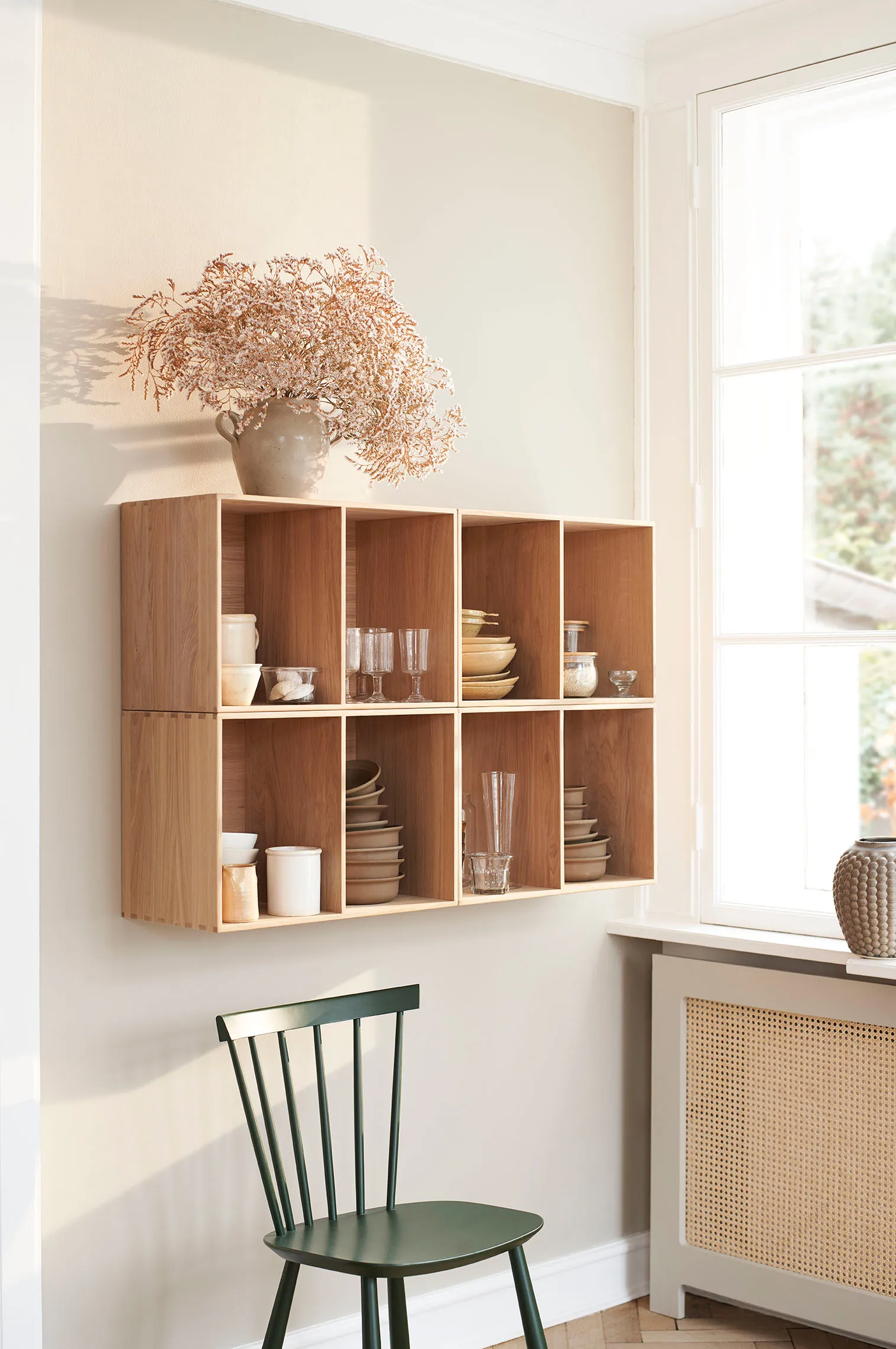 J46 Stuhl, Beech nature lacquered FDB Møbler