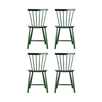J46 Stuhl, Buche bottle green lackiert, 4er Pack - FDB Møbler