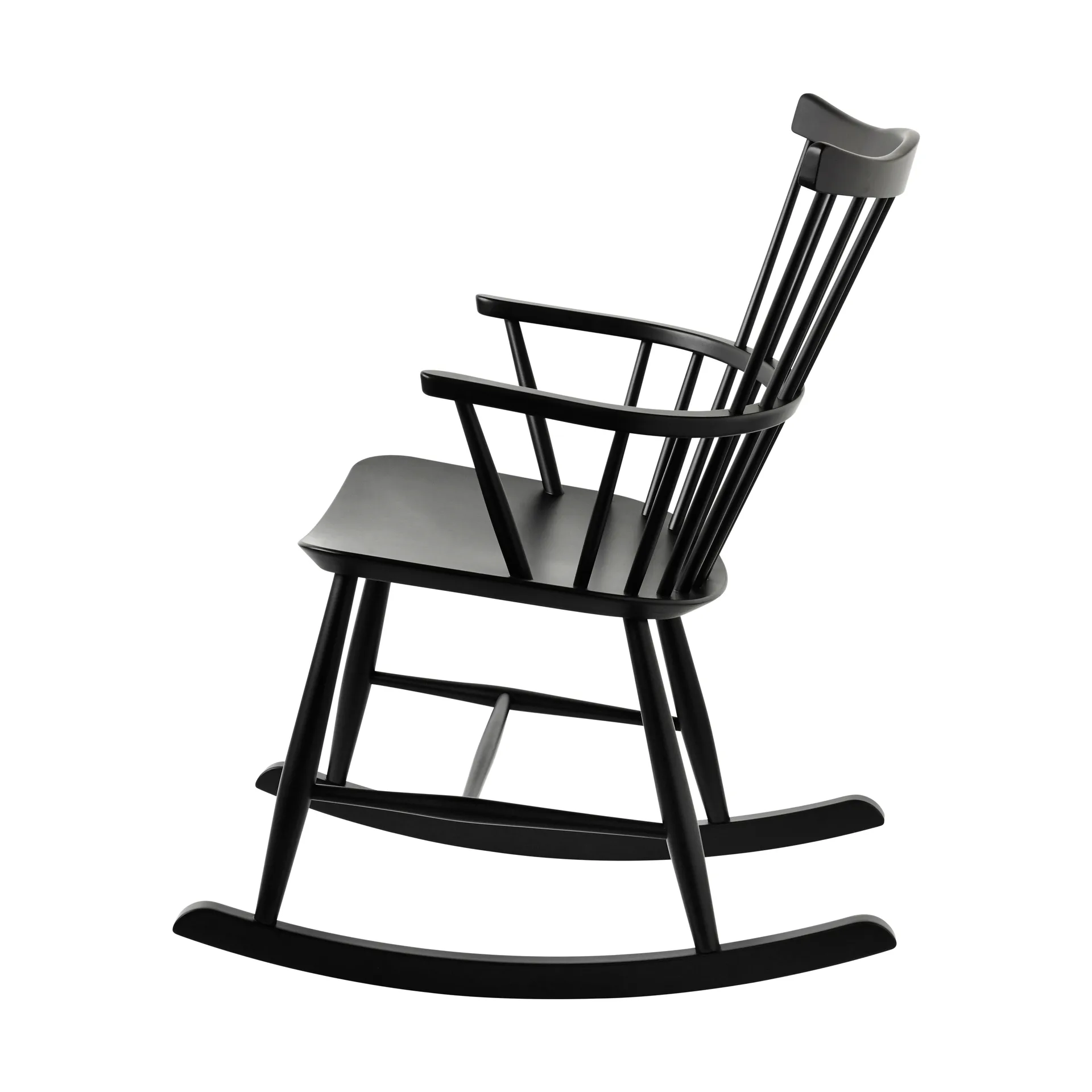 J52G Schaukelstuhl, Beech Ral 9005 FDB Møbler