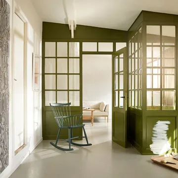 J52G Schaukelstuhl - Black green - FDB Møbler