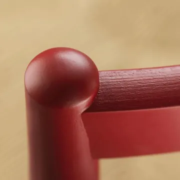 J80 Stuhl - Ruby red beech-paper cord - FDB Møbler