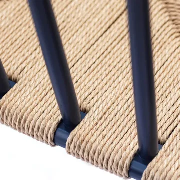 J80 Stuhl - Steel blue beech-paper cord - FDB Møbler