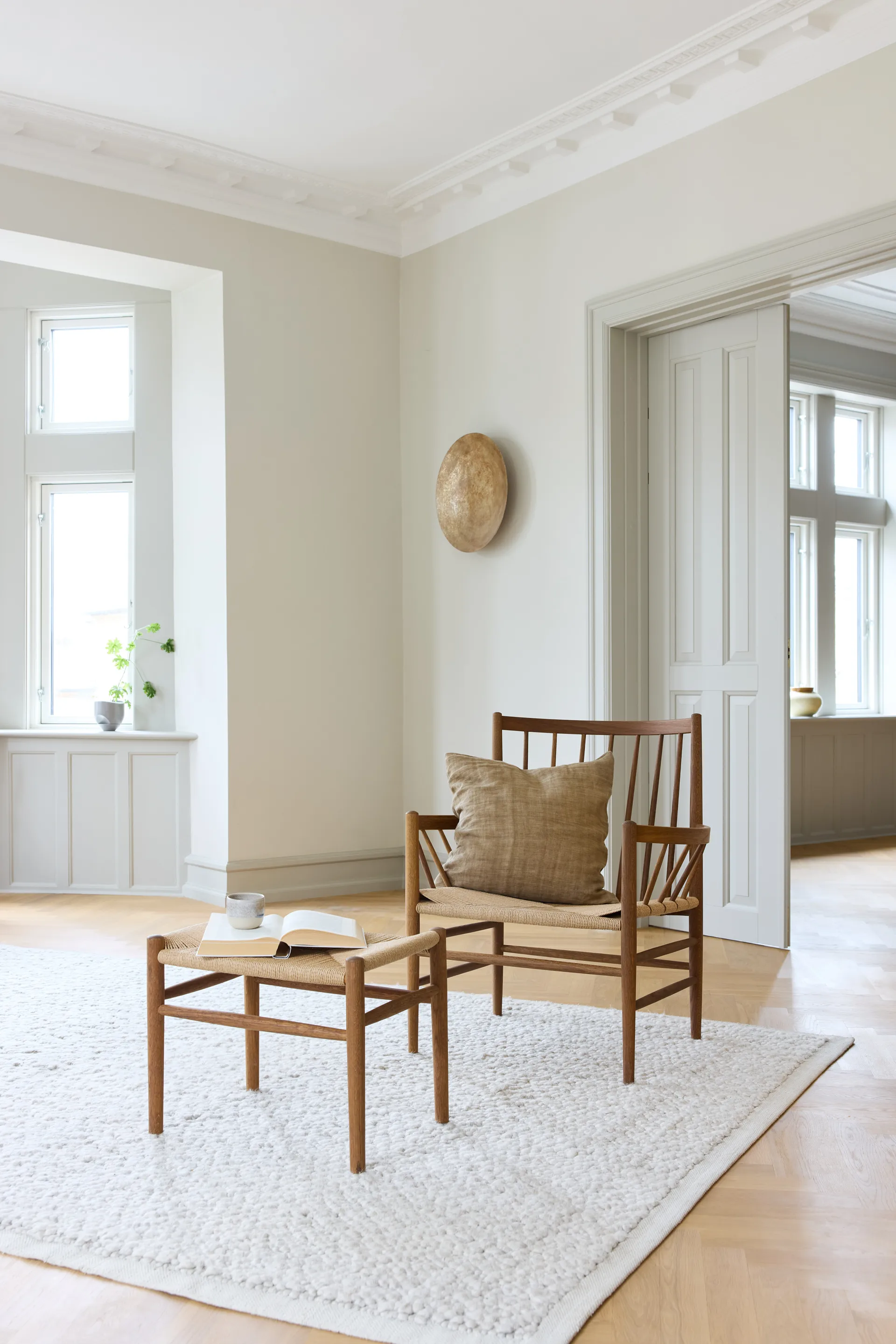 J83 Hocker, Smoked oak oiled-nature FDB Møbler