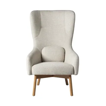 L35 Gesja Wing Chair Sessel - Beige-lacquered oak - FDB Møbler