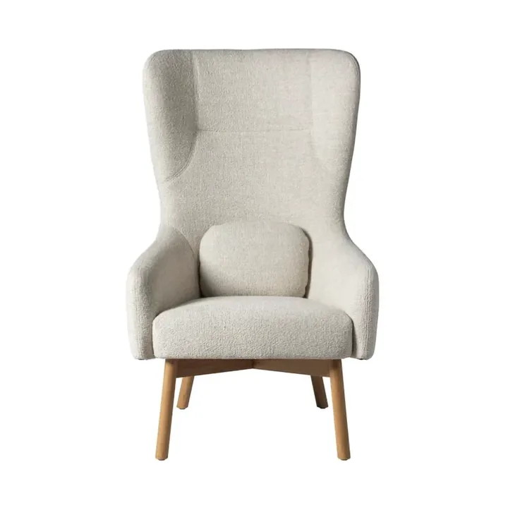 L35 Gesja Wing Chair Sessel - Beige-lacquered oak - FDB Møbler