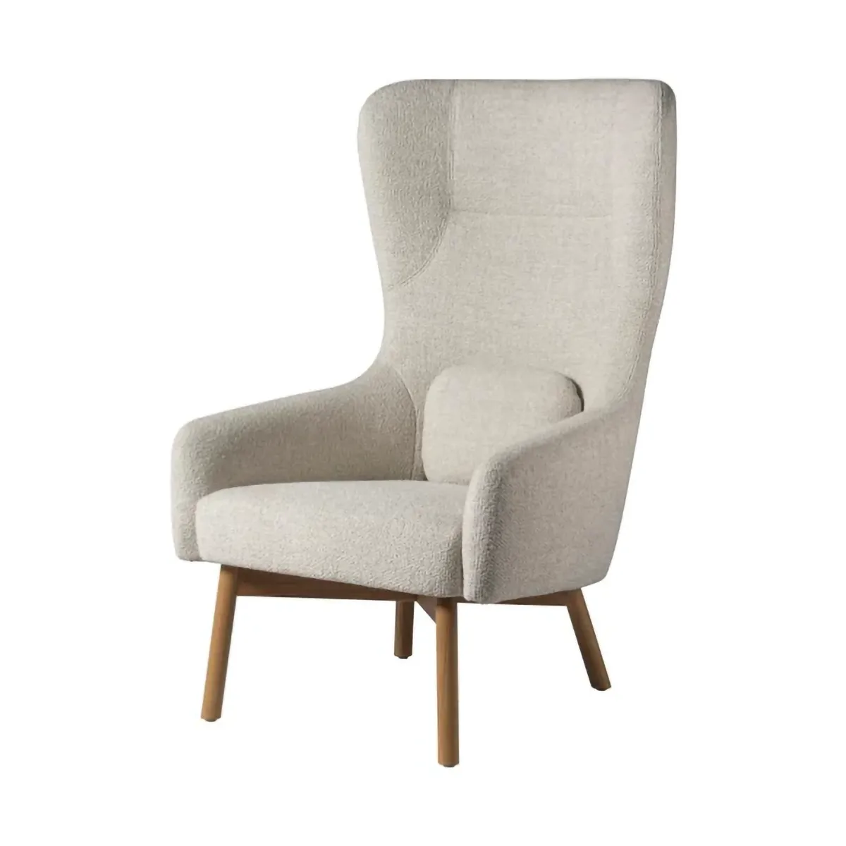 L35 Gesja Wing Chair Sessel, Beige-lacquered oak FDB Møbler