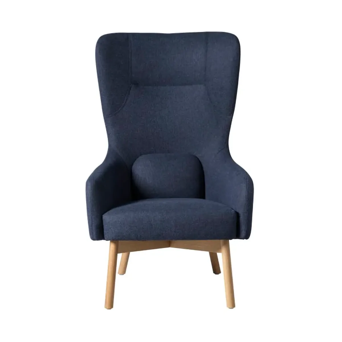 L35 Gesja Wing Chair Sessel, Dark blue-lacquered oak FDB Møbler