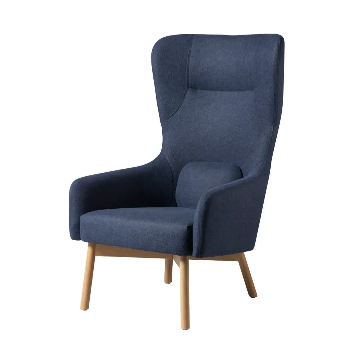 L35 Gesja Wing Chair Sessel, Dark blue-lacquered oak FDB Møbler