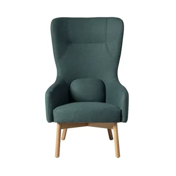 L35 Gesja Wing Chair Sessel - Green-lacquered oak - FDB Møbler