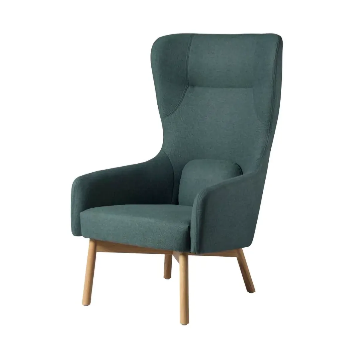L35 Gesja Wing Chair Sessel, Green-lacquered oak FDB Møbler
