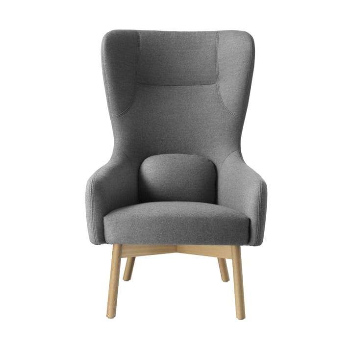 L35 Gesja Wing Chair Sessel - Oak nature lacquered-dark grey - FDB Møbler