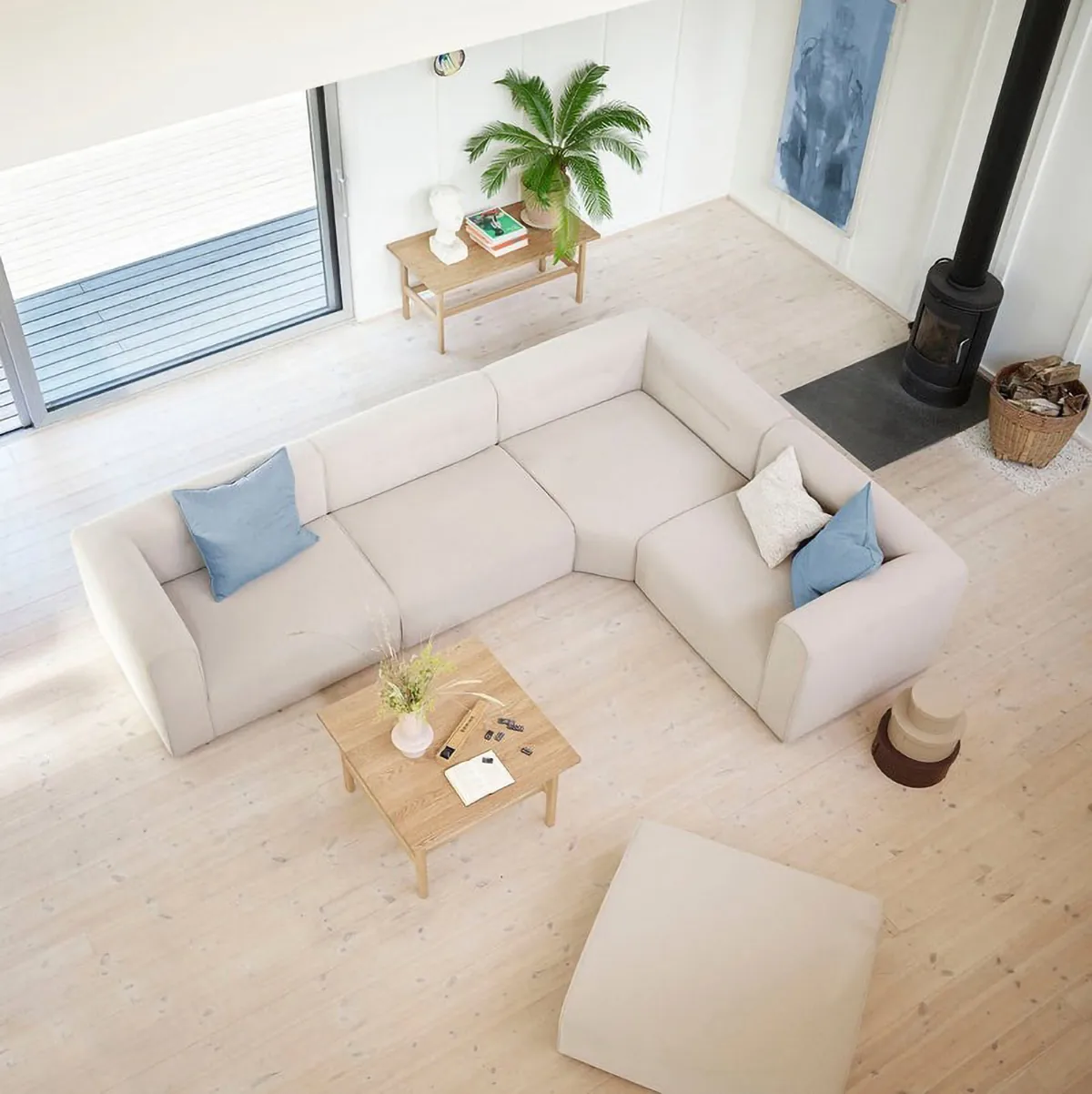 L44 Mols Sofa-Modul Mittelteil, Beige FDB Møbler
