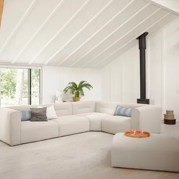 L44 Mols Sofa-Modul Pouf - Beige - FDB Møbler