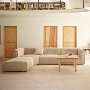 L44 Mols Sofa-Modul Pouf - Beige - FDB Møbler