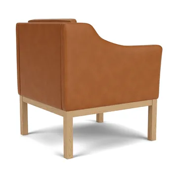 L46 MK155 easy chair Sessel - Lackierte Eiche-Leder Cognac - FDB Møbler