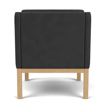 L46 MK155 easy chair Sessel - Lackierte Eiche-Leder schwarz - FDB Møbler