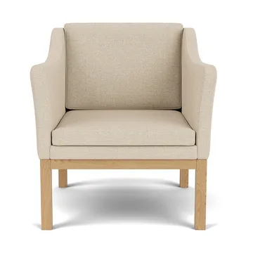 L46 MK155 easy chair Sessel - Lackierte Eiche-Stoff beige - FDB Møbler