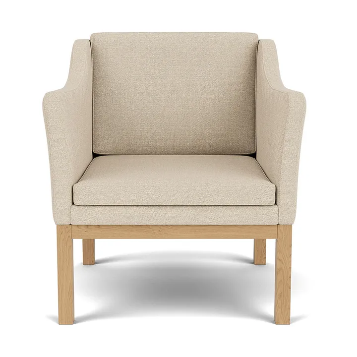 L46 MK155 easy chair Sessel - Lackierte Eiche-Stoff beige - FDB Møbler