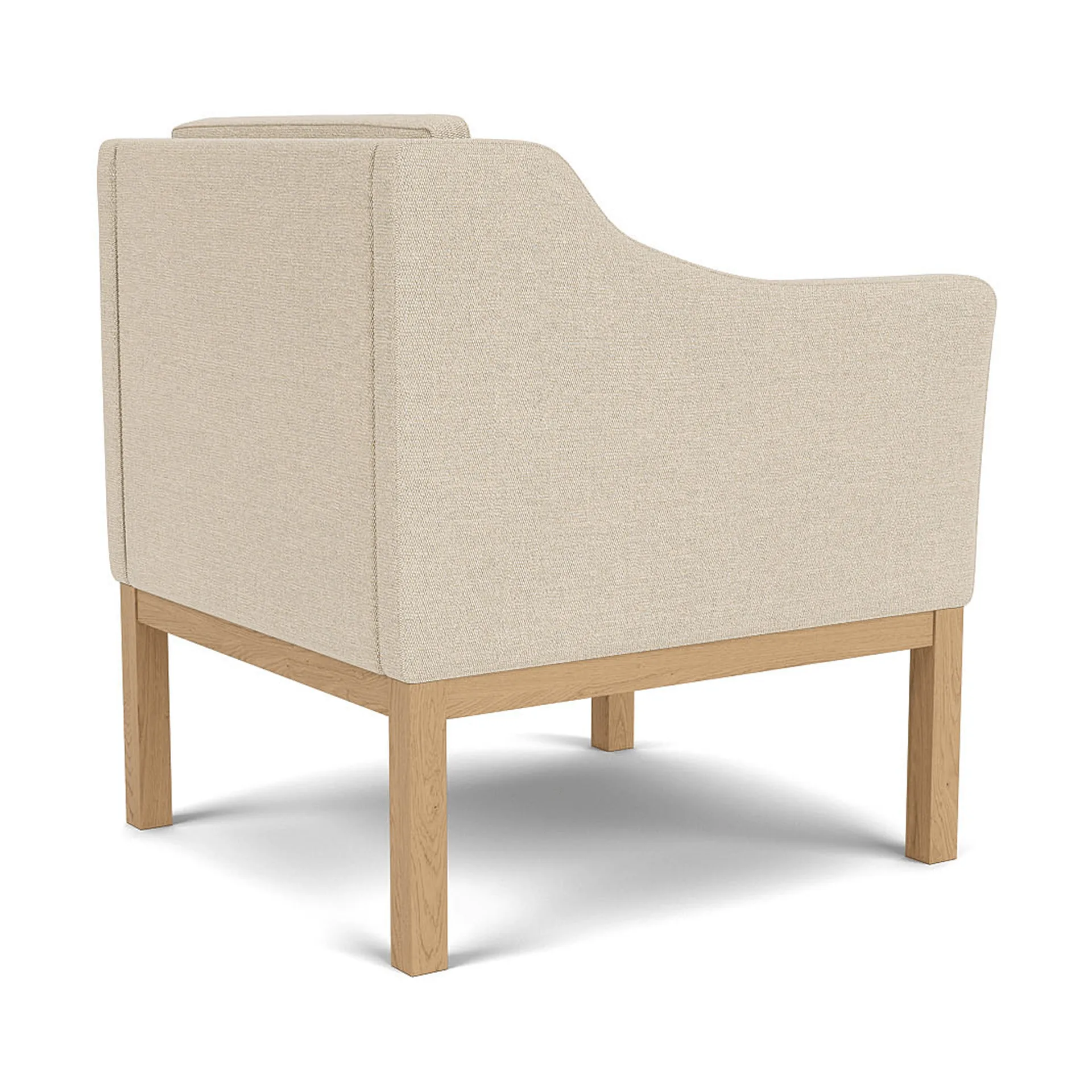 L46 MK155 easy chair Sessel, Lackierte Eiche-Stoff beige FDB Møbler