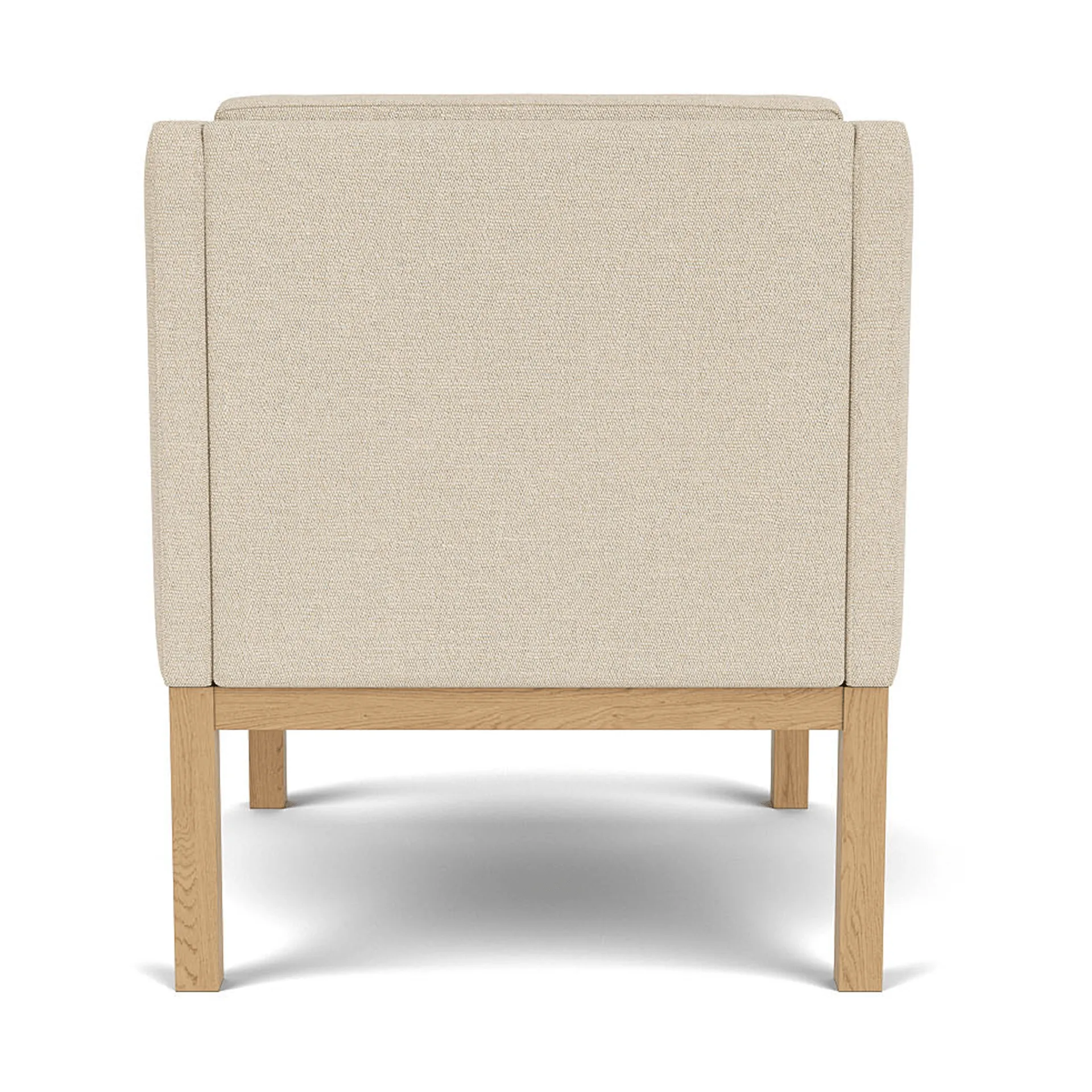L46 MK155 easy chair Sessel, Lackierte Eiche-Stoff beige FDB Møbler
