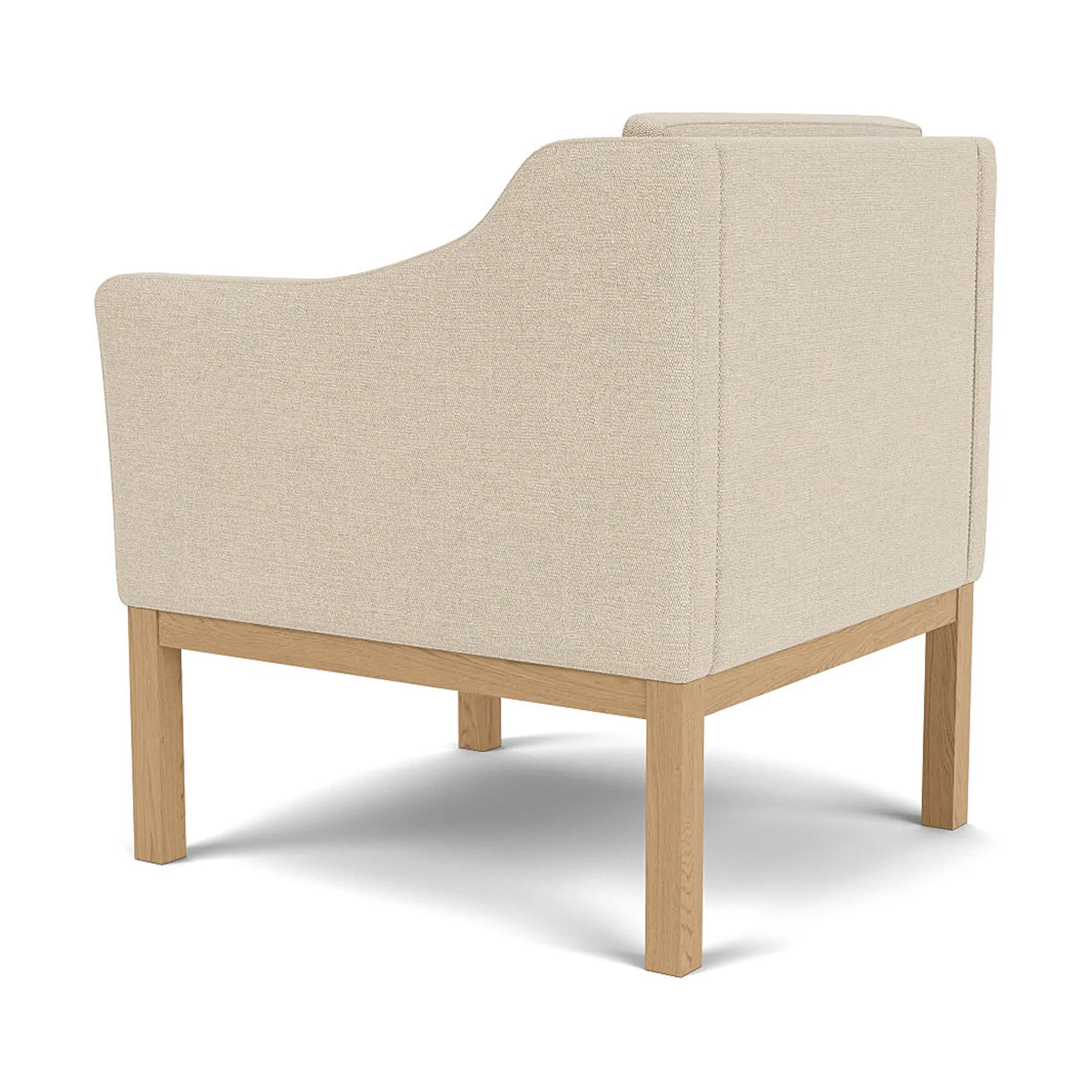 L46 MK155 easy chair Sessel, Lackierte Eiche-Stoff beige FDB Møbler