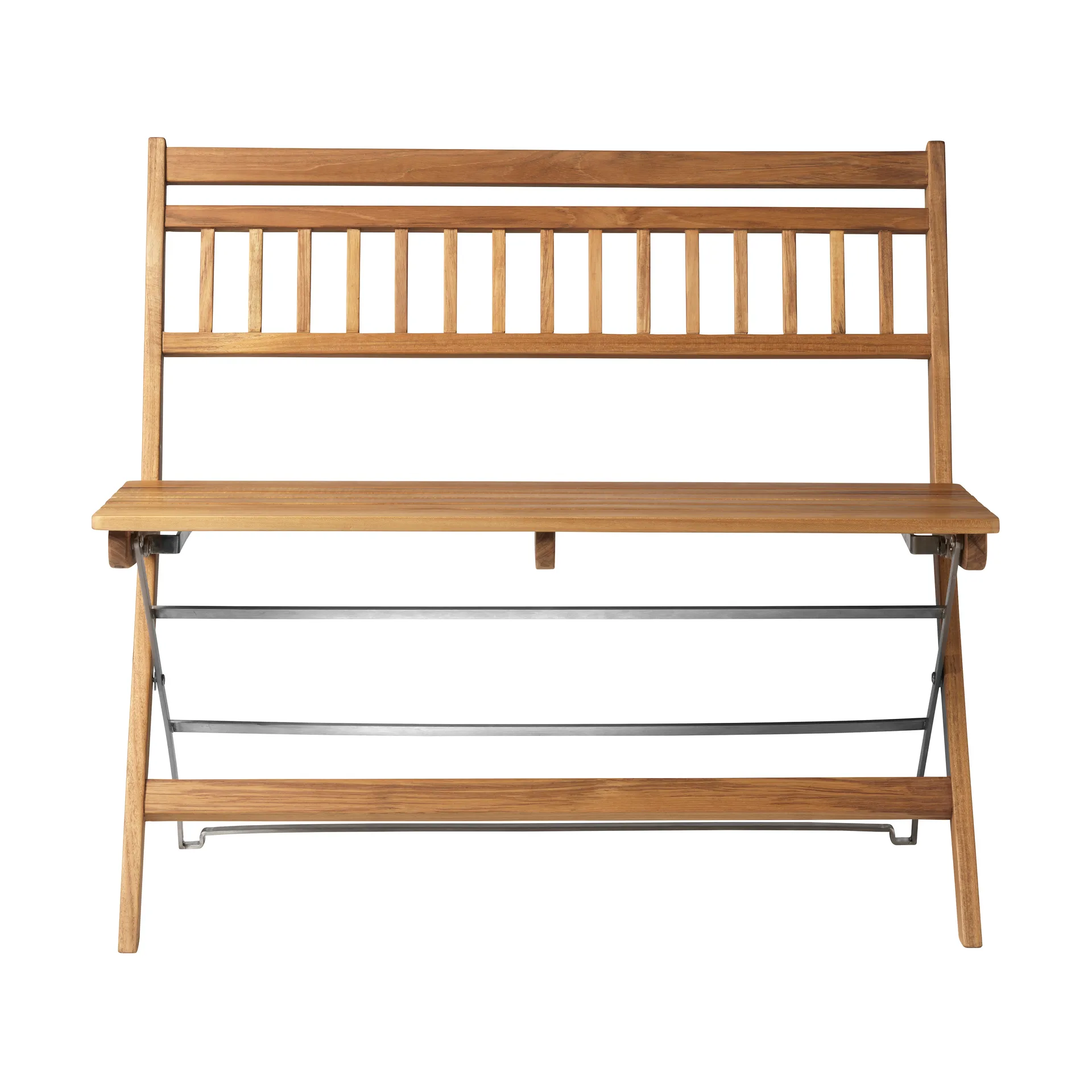 M24 Lilleø Balkonsitzbank, Teak-rostfreier Stahl FDB Møbler
