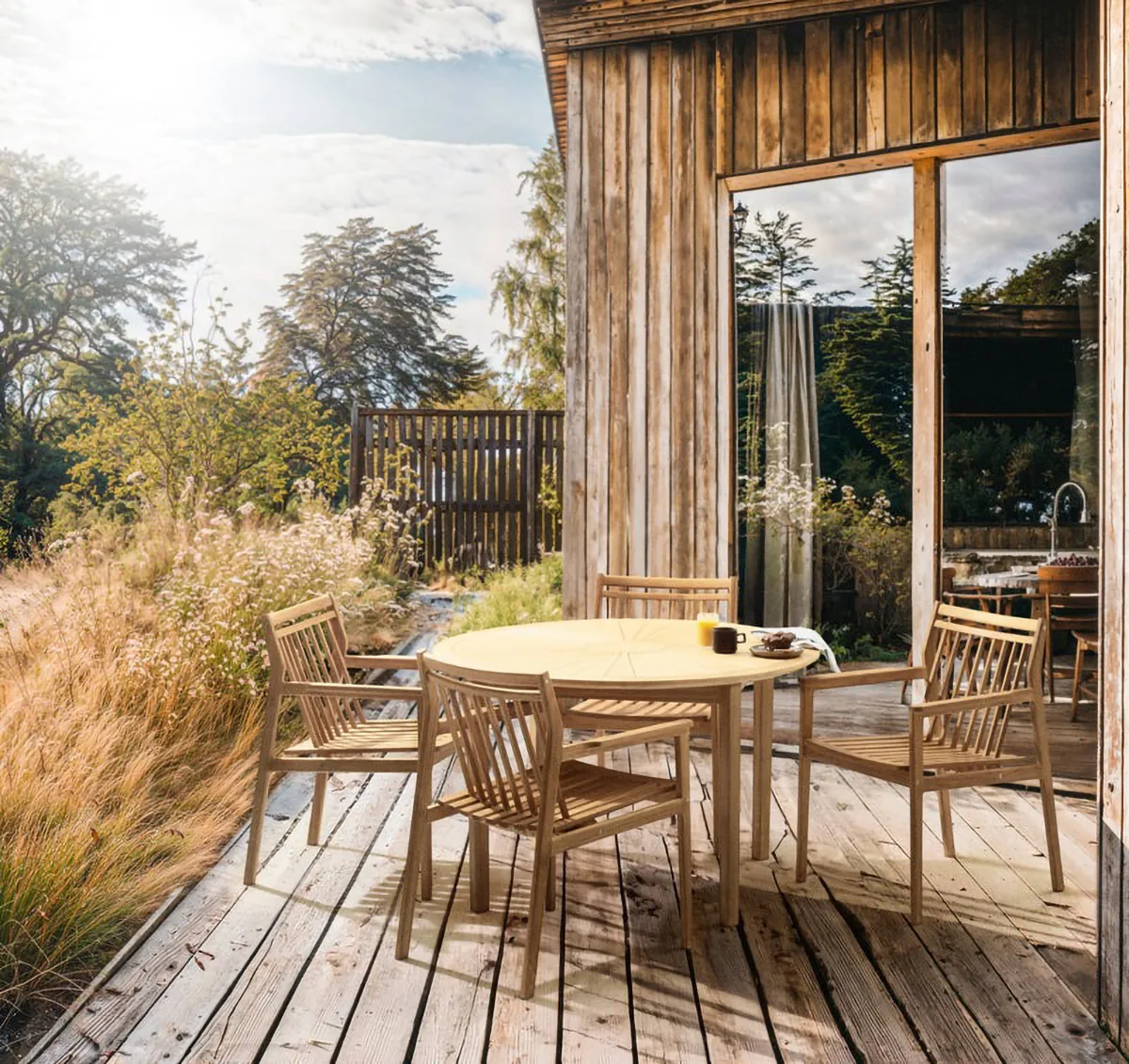 M27 Sammen Gartentisch Ø120 cm, Teak solid oiled FDB Møbler