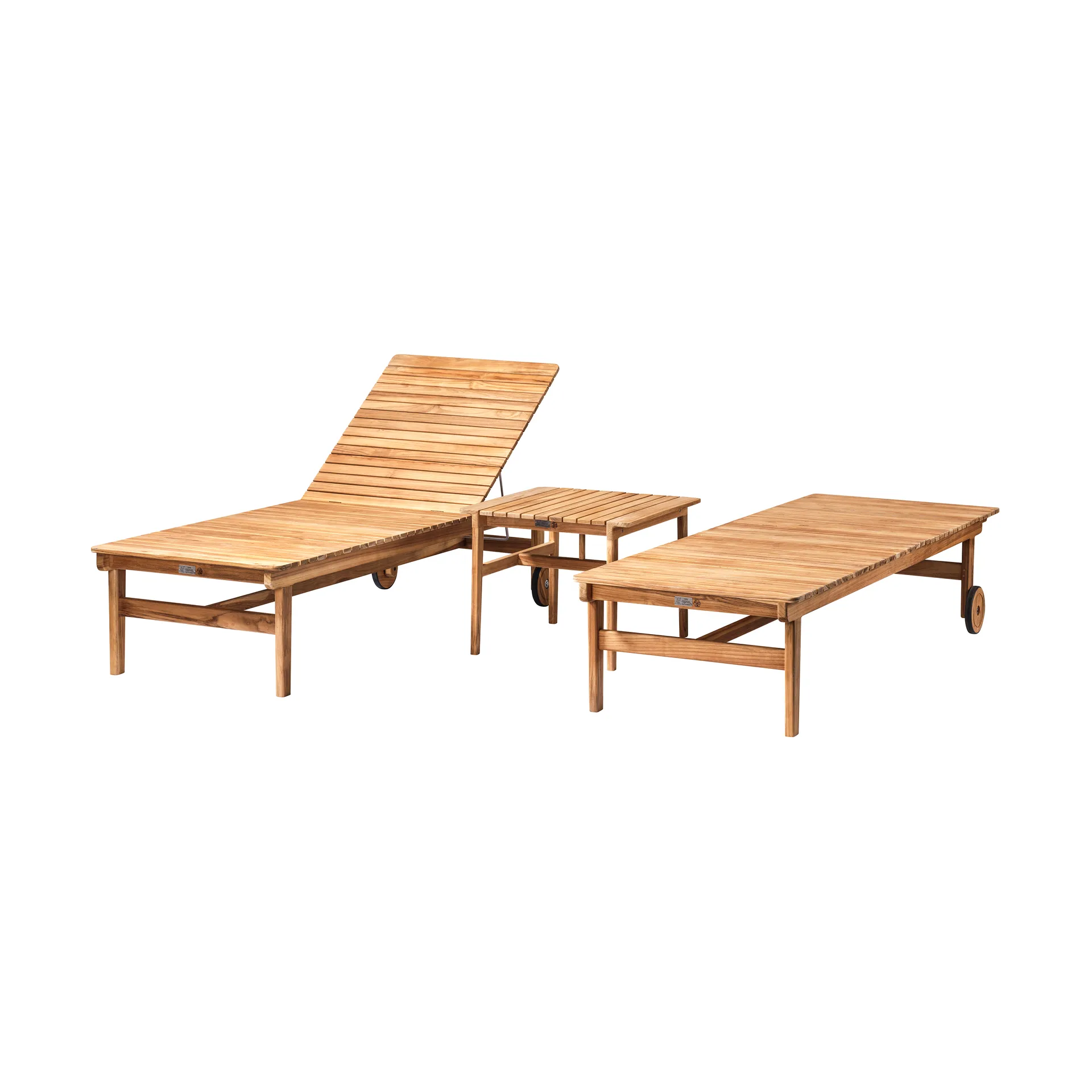 M8 Sammen Sonnenliege, Teak-nature oiled FDB Møbler