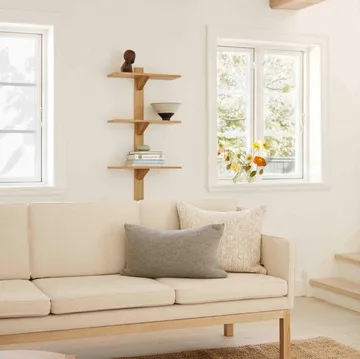 MK46 Mogens Koch 3-sitziges Sofa - Lacquered oak-beige 90 - FDB Møbler