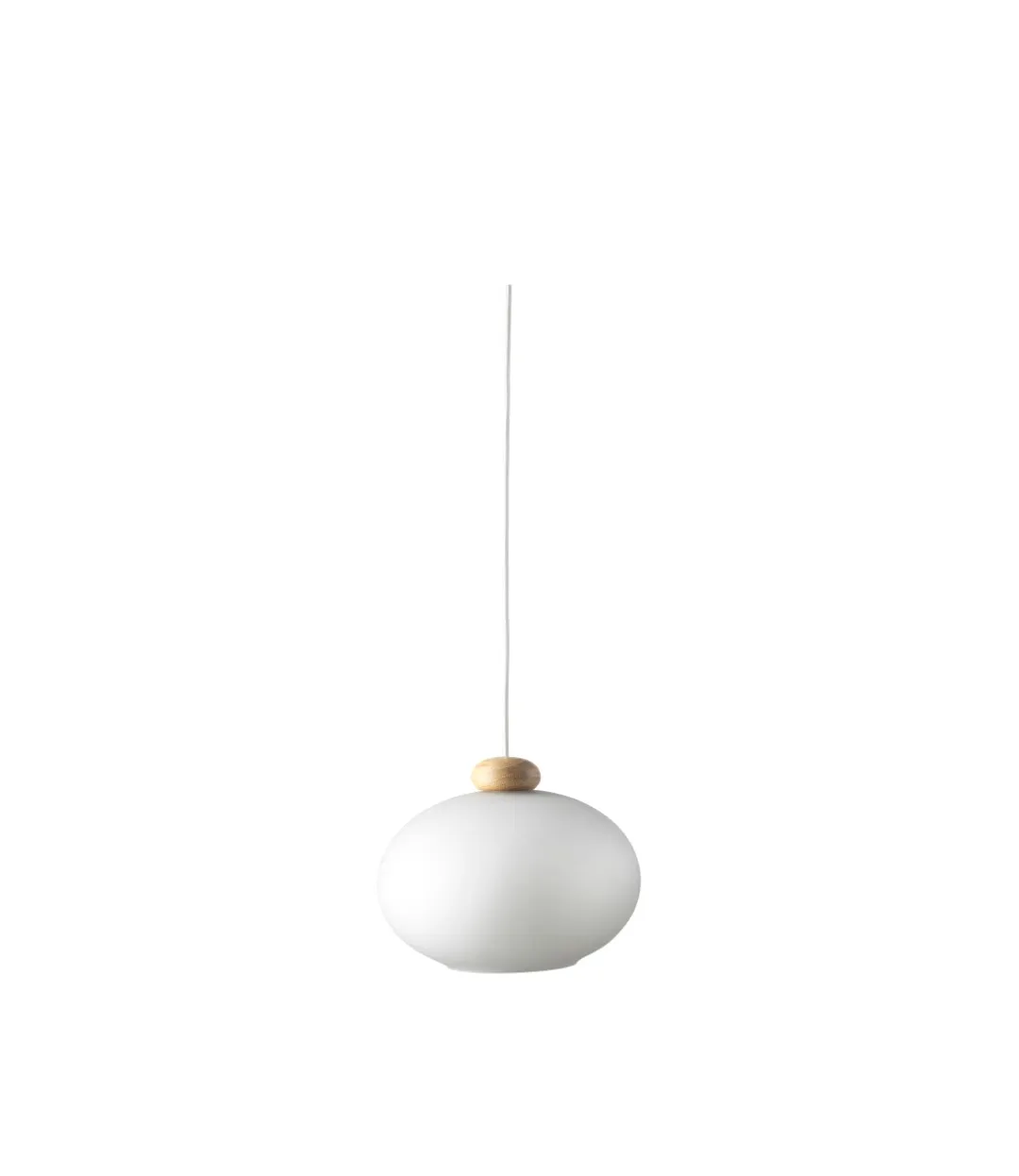 U2 Hiti Pendelleuchte, Opal-oak nature lacquered FDB Møbler