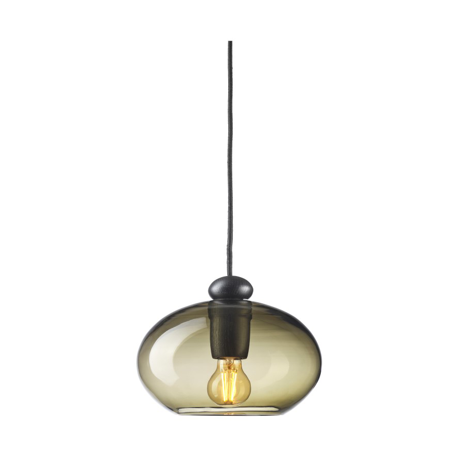 FDB Møbler U2 Hiti Pendelleuchte Smokey grey-oak black painted