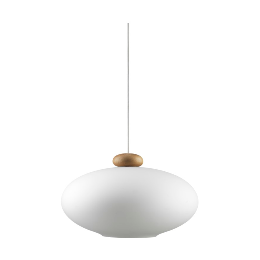 FDB Møbler U3 Hiti Pendelleuchte Opal glass-oak nature lacquered
