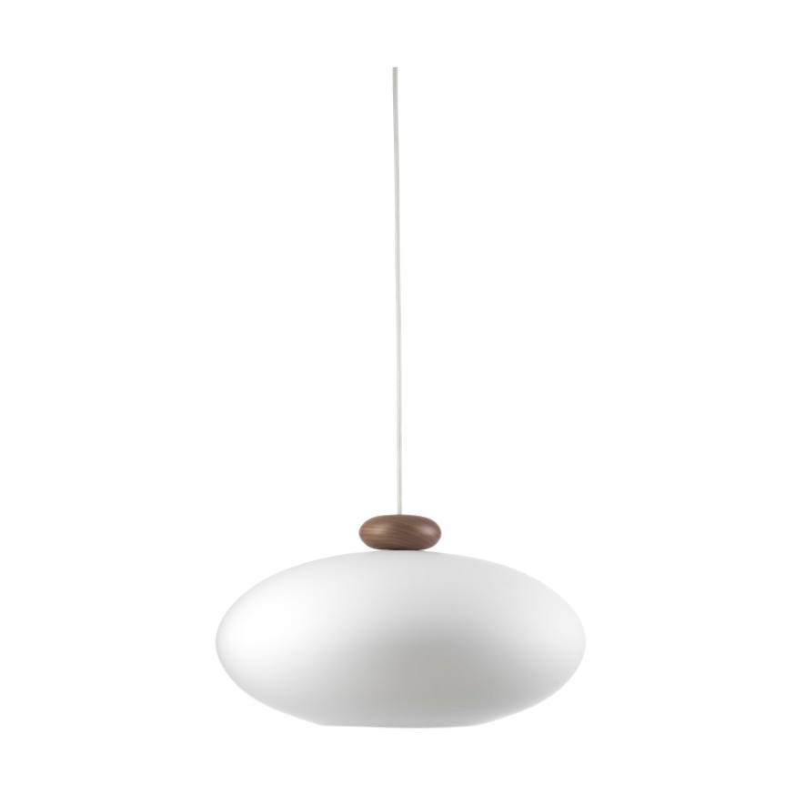 FDB Møbler U3 Hiti Pendelleuchte Opal glass-walnut nature lacquered