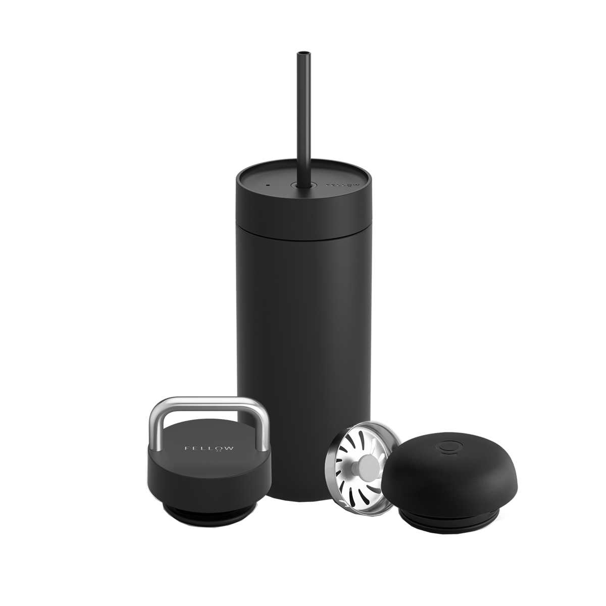Fellow Carter Move Thermobecher 3-in-1 Deckel Set Matte black