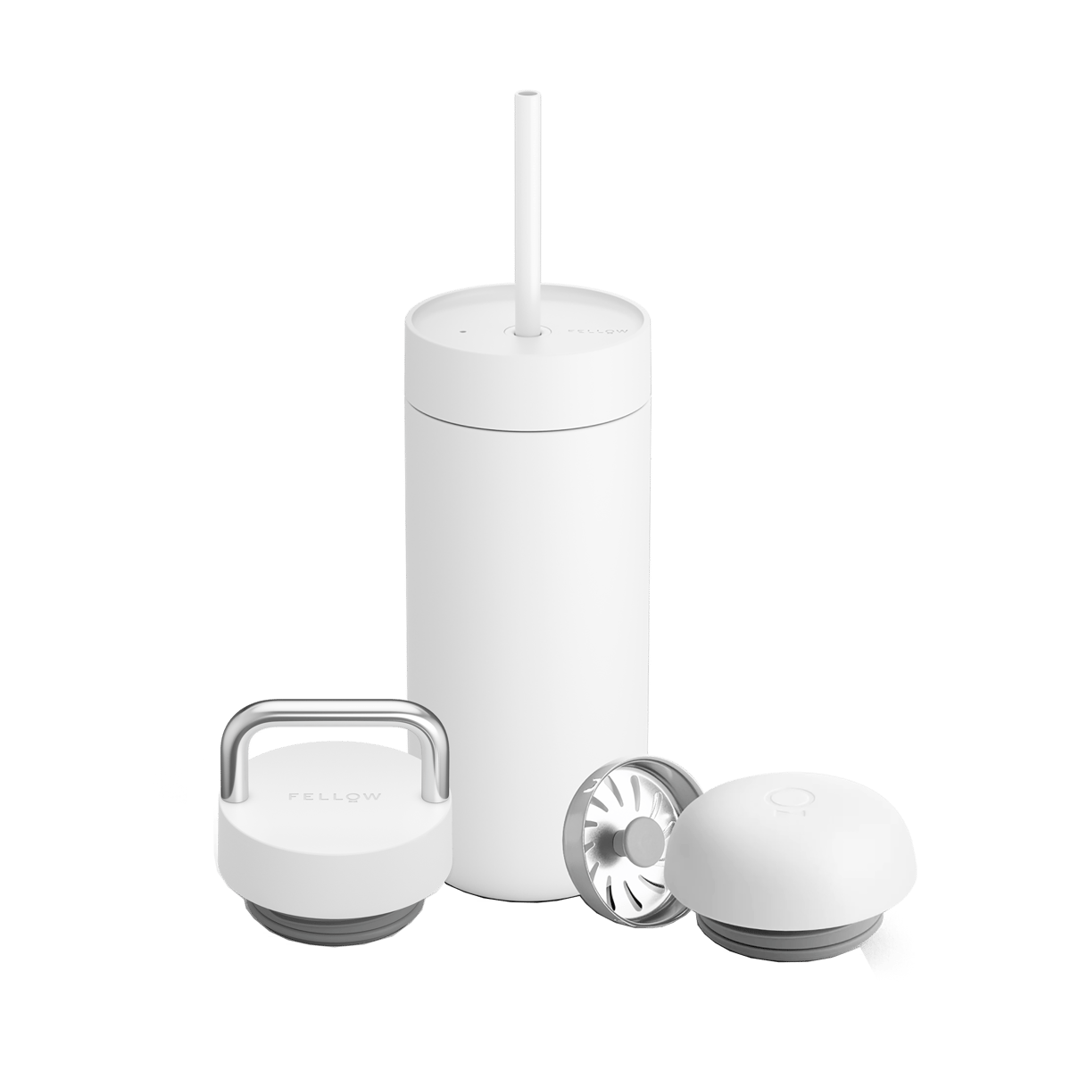 Fellow Carter Move Thermobecher 3-in-1 Deckel Set Matte white