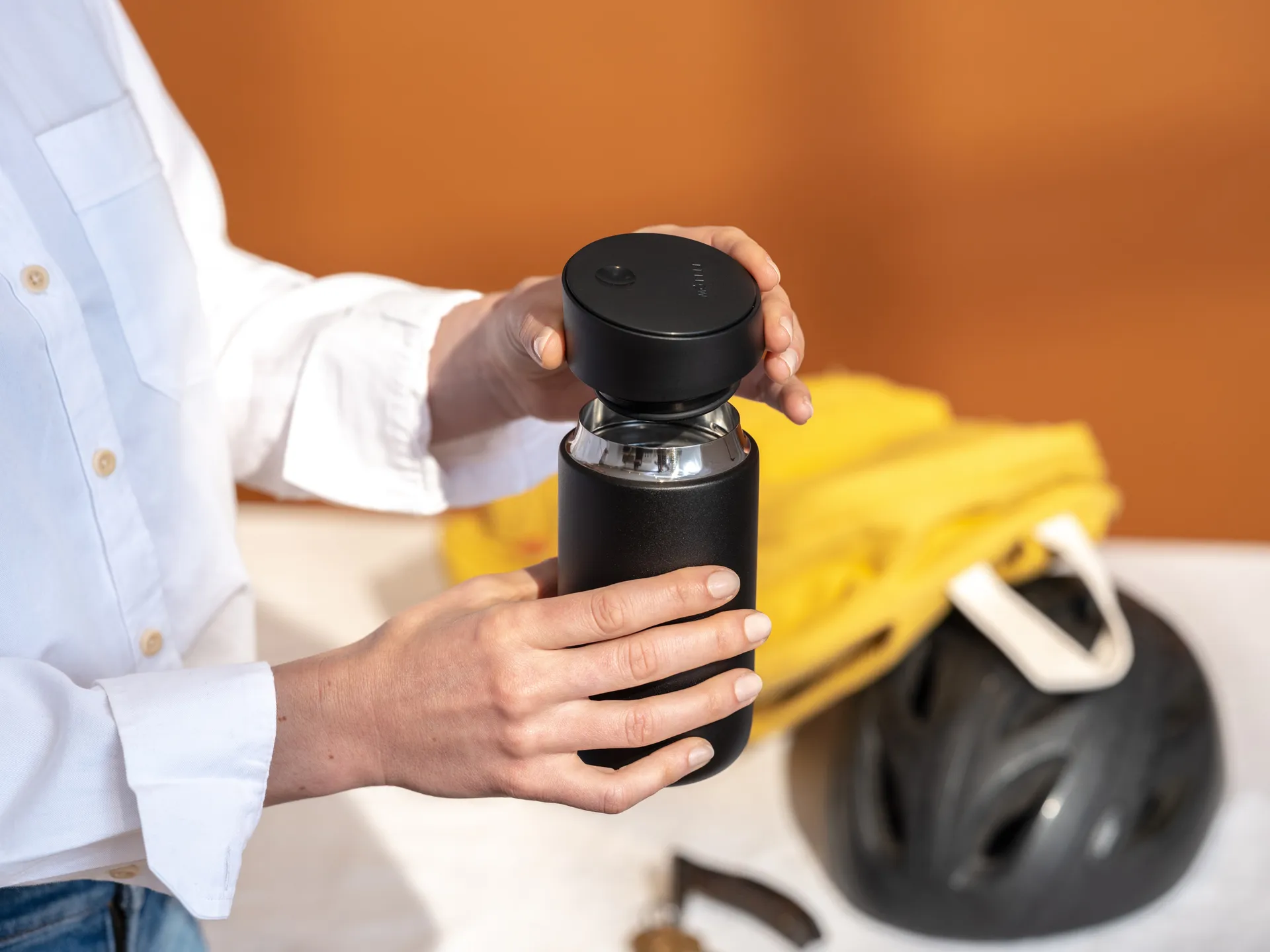 Carter Thermobecher mit slide Deckel 35 cl, Matte black Fellow