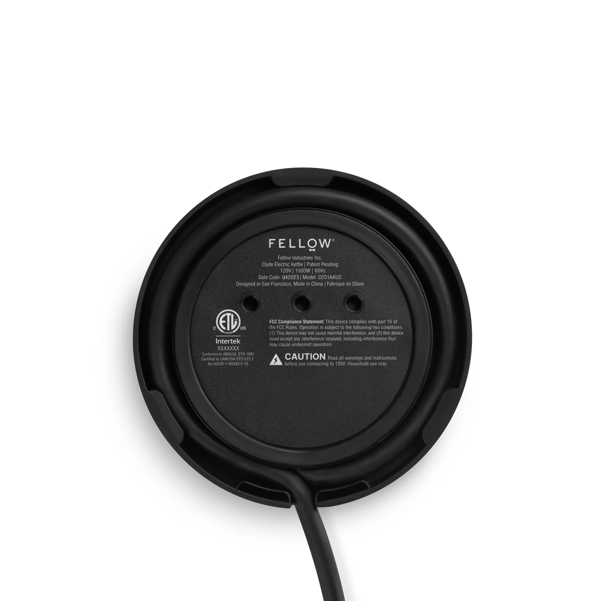 Clyde Wasserkocher 1,5 L, Matte black Fellow