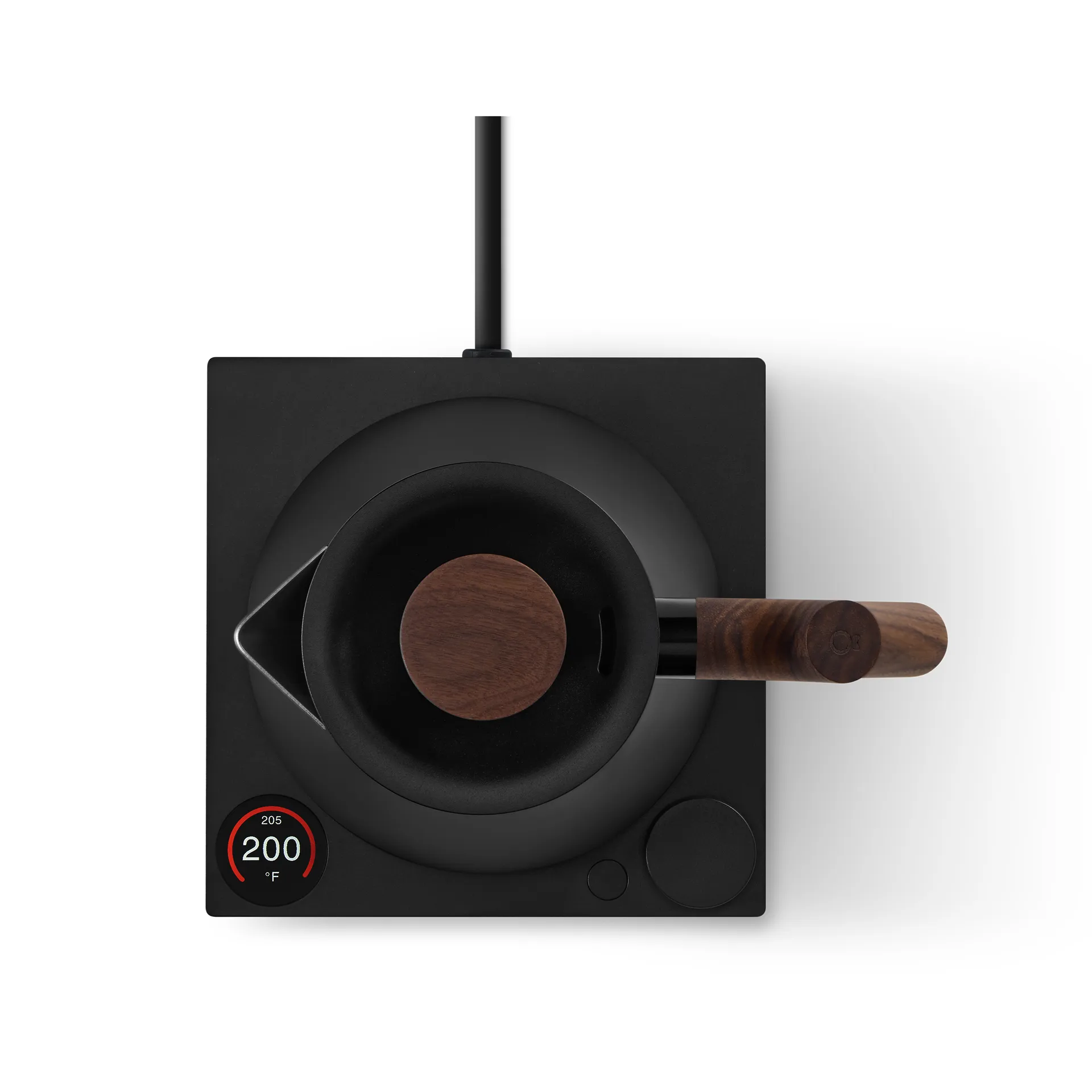 Corvo EKG Pro elektrischer Wasserkocher 0,9 L, Matte black-walnut Fellow